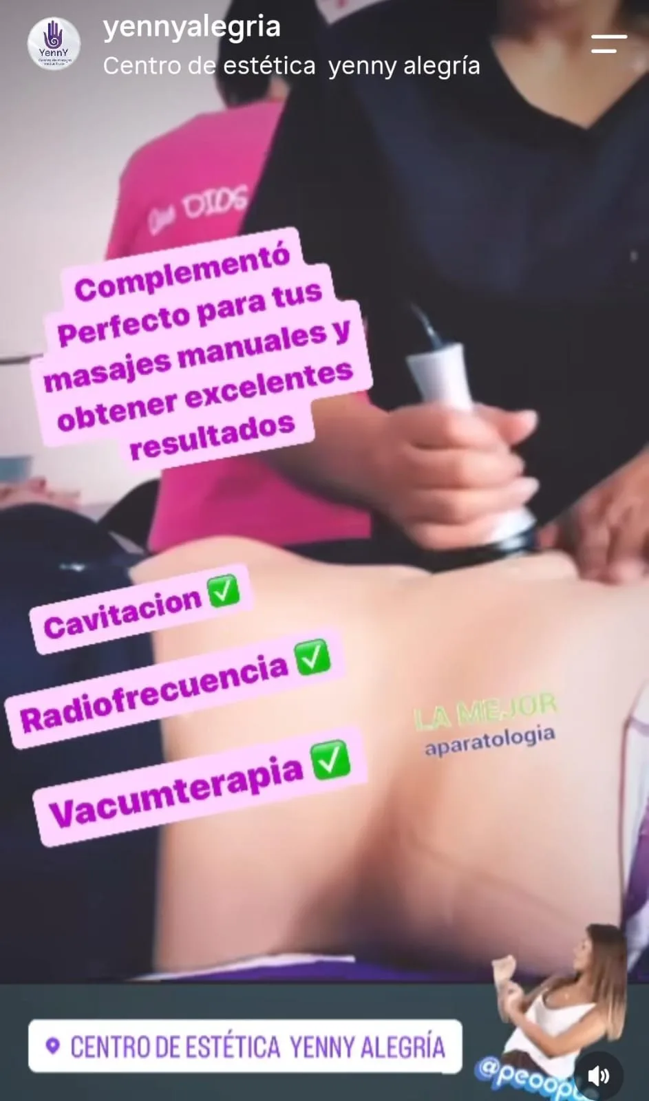 Aparatología corporal compartida por el centro
